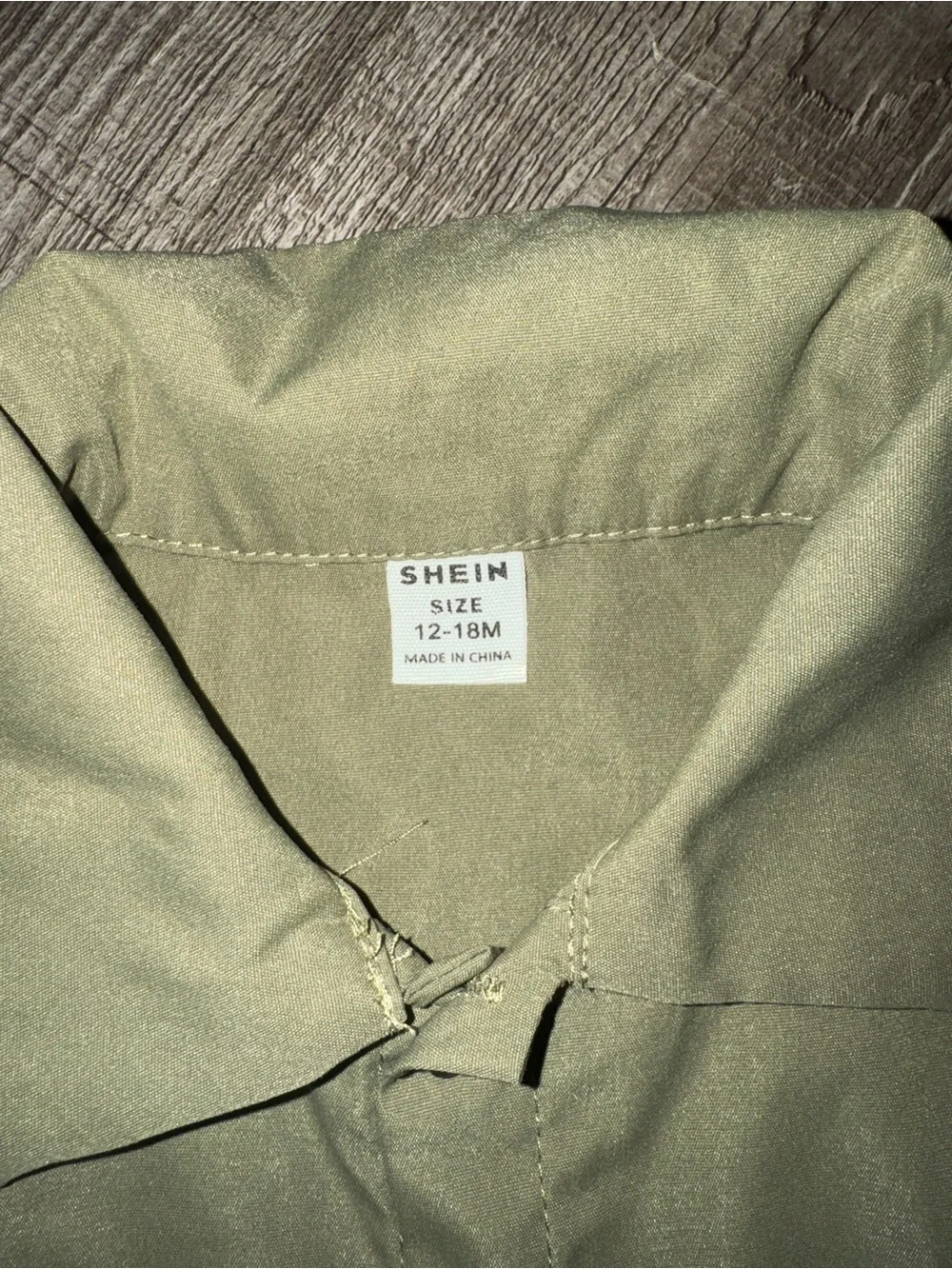 SHEIN Boys Sporty Workwear 2 Piece Set In Olive Green Size 12-18 Months